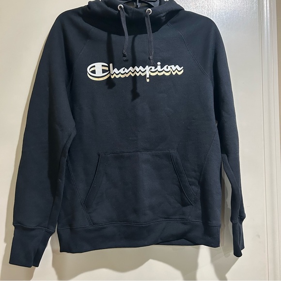 NWT Women’s Champion Black Gold Sweatshirt Hoodie Size Small - Picture 3 of 10